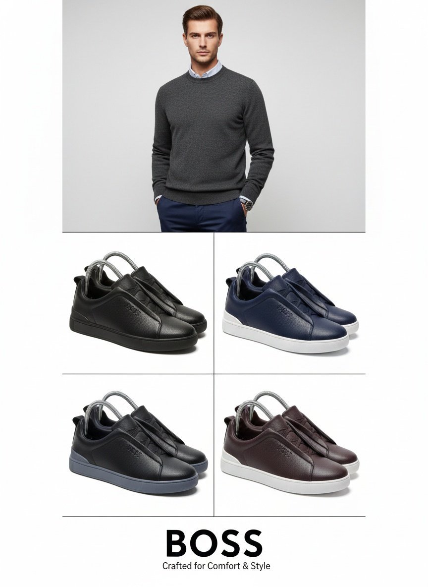 BossMotion Modern Style Comfort Steps Men Slip on Sneakers - Image 12