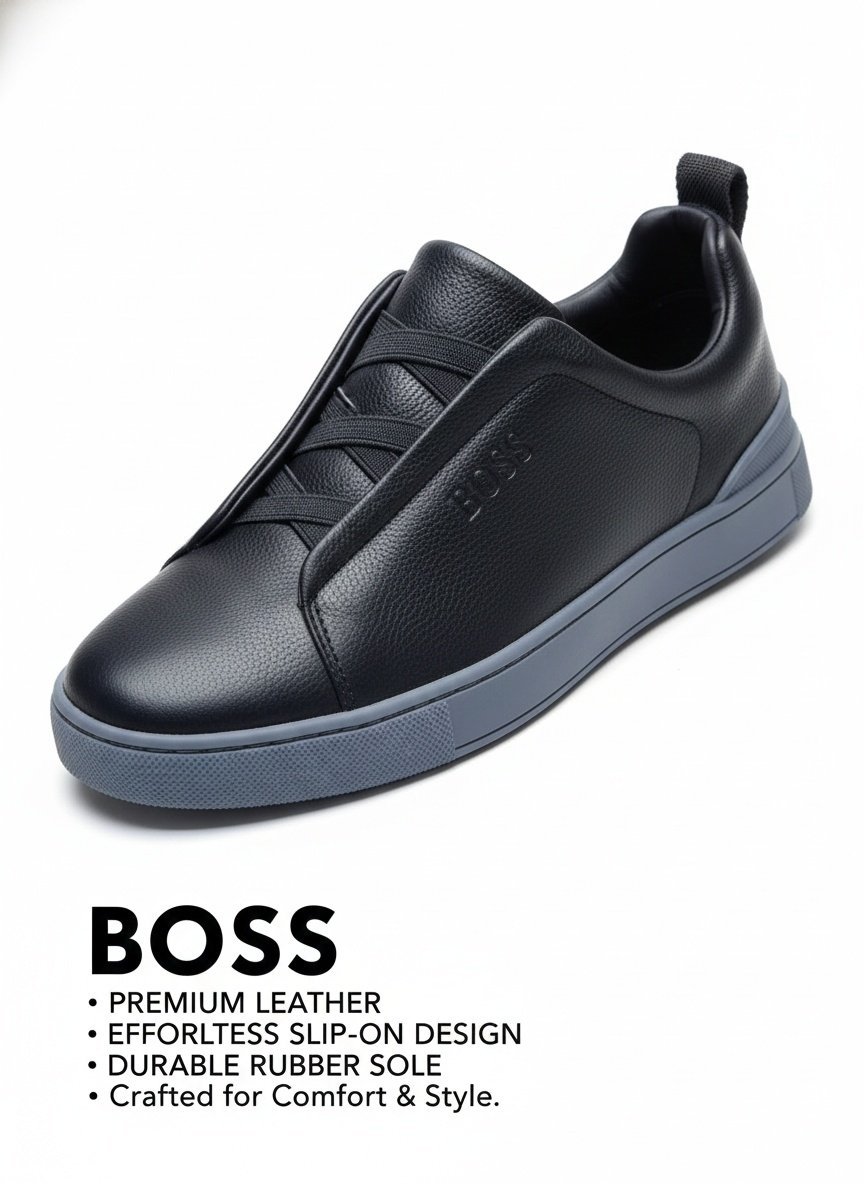 BossMotion Modern Style Comfort Steps Men Slip on Sneakers - Image 9